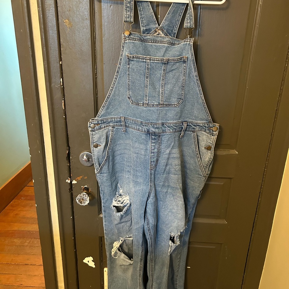 Refuge Light Blue Denim Overalls